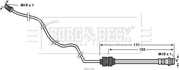 Borg & Beck BBH7786 - Flessibile del freno www.autoricambit.com