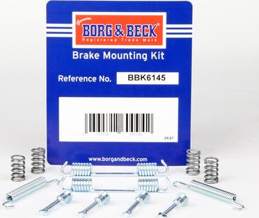 Borg & Beck BBK6145 - Kit accessori, Ganasce freno stazionamento www.autoricambit.com