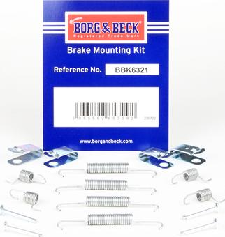 Borg & Beck BBK6321 - Kit accessori, Ganasce freno stazionamento www.autoricambit.com