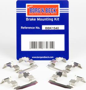 Borg & Beck BBK1540 - Kit accessori, Pastiglia freno www.autoricambit.com