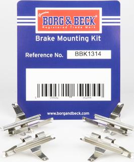Borg & Beck BBK1314 - Kit accessori, Pastiglia freno www.autoricambit.com
