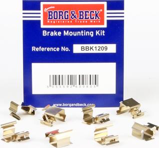 Borg & Beck BBK1209 - Kit accessori, Pastiglia freno www.autoricambit.com