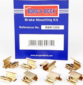 Borg & Beck BBK1204 - Kit accessori, Pastiglia freno www.autoricambit.com