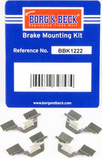 Borg & Beck BBK1222 - Kit accessori, Pastiglia freno www.autoricambit.com