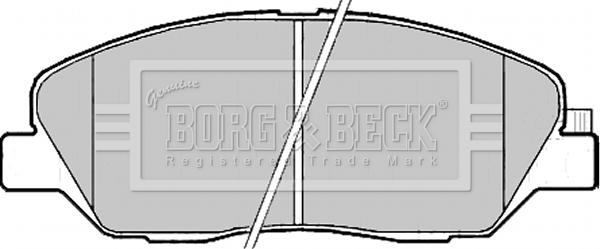 Borg & Beck BBP2176 - Kit pastiglie freno, Freno a disco www.autoricambit.com