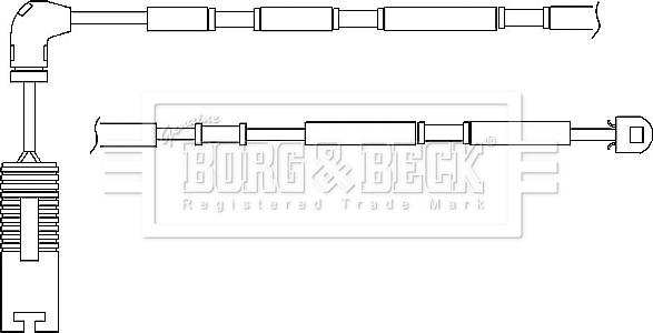 Borg & Beck BWL3043 - Contatto segnalazione, Usura past. freno/mat. d'attrito www.autoricambit.com