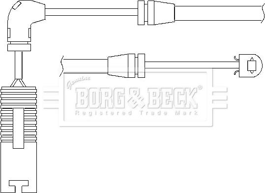 Borg & Beck BWL3012 - Contatto segnalazione, Usura past. freno/mat. d'attrito www.autoricambit.com
