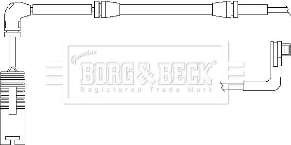 Borg & Beck BWL3025 - Contatto segnalazione, Usura past. freno/mat. d'attrito www.autoricambit.com