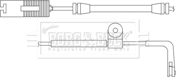 Borg & Beck BWL3071 - Contatto segnalazione, Usura past. freno/mat. d'attrito www.autoricambit.com