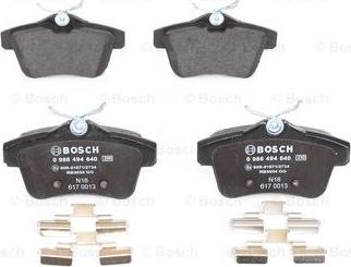 BOSCH 0 986 494 640 - Kit pastiglie freno, Freno a disco www.autoricambit.com