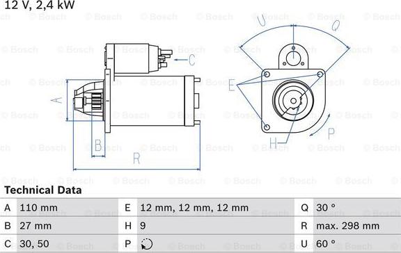 BOSCH 0 986 012 670 - Motorino d'avviamento www.autoricambit.com