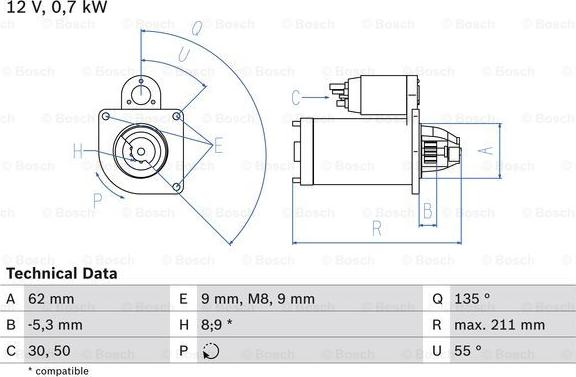 BOSCH 0 986 017 930 - Motorino d'avviamento www.autoricambit.com