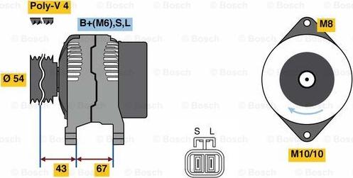 BOSCH 0 986 080 250 - Alternatore www.autoricambit.com