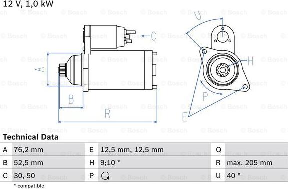 BOSCH 0 986 020 290 - Motorino d'avviamento www.autoricambit.com