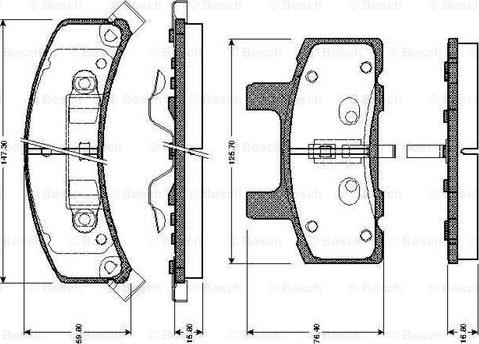 BOSCH 0 986 TB2 271 - Kit pastiglie freno, Freno a disco www.autoricambit.com