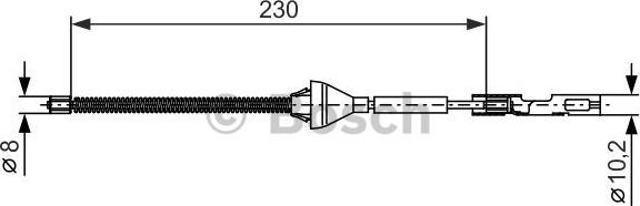 BOSCH 1 987 482 370 - Cavo comando, Freno stazionamento www.autoricambit.com