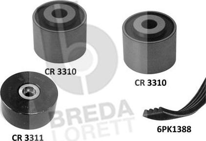 Breda Lorett KCA0015 - Kit Cinghie Poly-V www.autoricambit.com