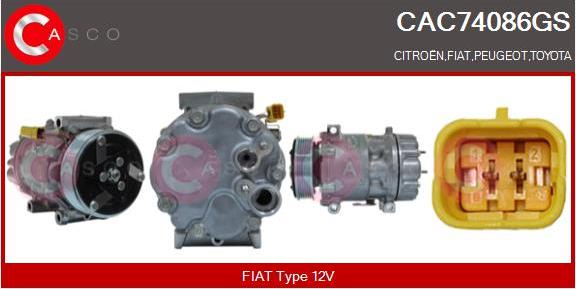 Casco CAC74086GS - Compressore, Climatizzatore www.autoricambit.com