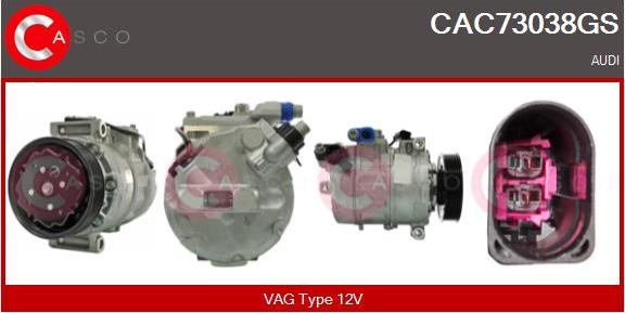 Casco CAC73038GS - Compressore, Climatizzatore www.autoricambit.com