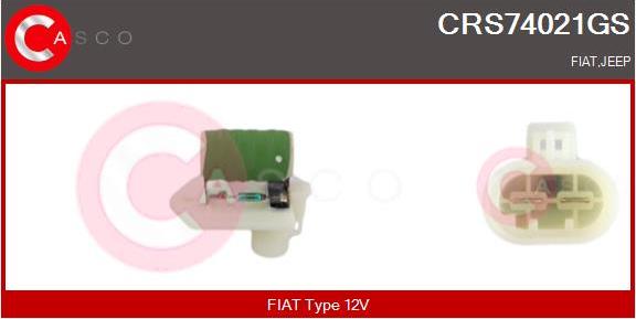 Casco CRS74021GS - Resistore addizionale, Elettromotore-Ventola radiatore www.autoricambit.com