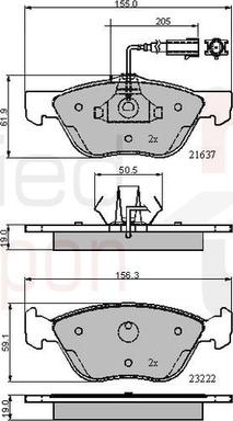 Comline ADB11772 - Kit pastiglie freno, Freno a disco www.autoricambit.com