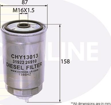 Comline CHY13013 - Filtro carburante www.autoricambit.com