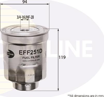 Comline EFF251D - Filtro carburante www.autoricambit.com