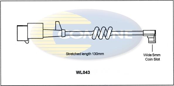 Comline WL043 - Contatto segnalazione, Usura past. freno/mat. d'attrito www.autoricambit.com