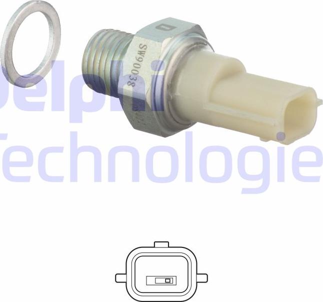 Delphi SW90038 - Sensore, Pressione olio www.autoricambit.com