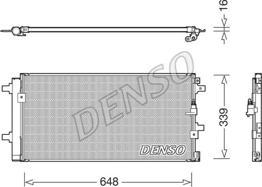 Denso DCN02043 - Condensatore, Climatizzatore www.autoricambit.com