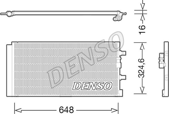 Denso DCN02024 - Condensatore, Climatizzatore www.autoricambit.com