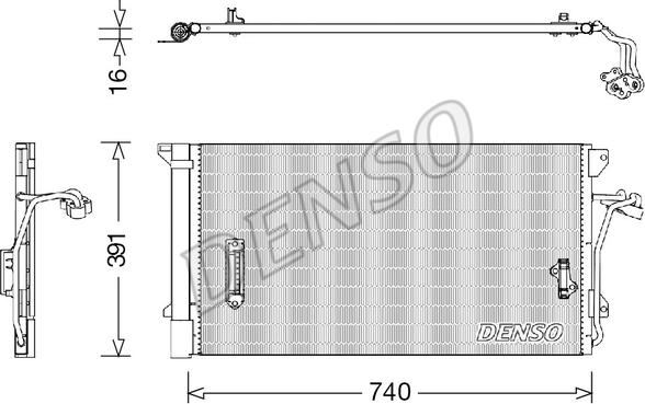 Denso DCN02027 - Condensatore, Climatizzatore www.autoricambit.com
