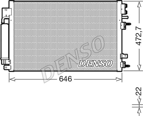 Denso DCN13022 - Condensatore, Climatizzatore www.autoricambit.com