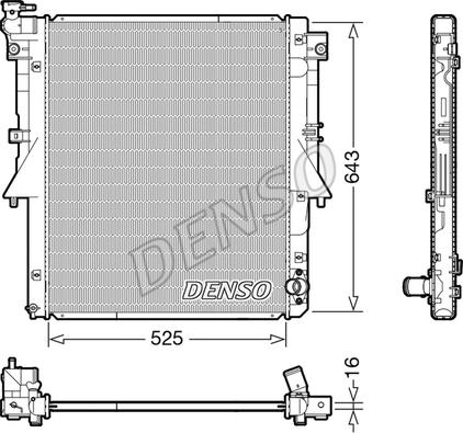 Denso DRM45054 - Radiatore, Raffreddamento motore www.autoricambit.com