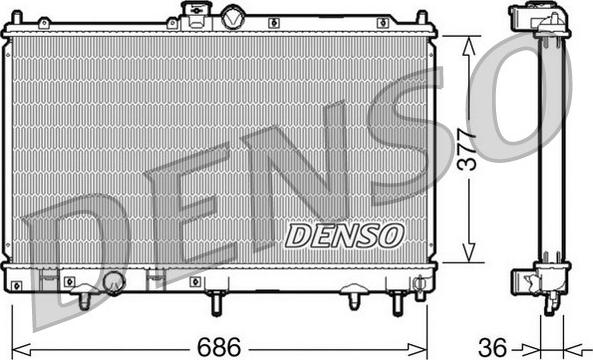 Denso DRM45026 - Radiatore, Raffreddamento motore www.autoricambit.com