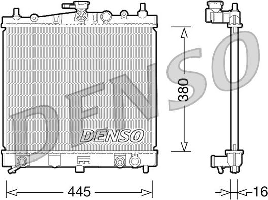 Denso DRM46036 - Radiatore, Raffreddamento motore www.autoricambit.com