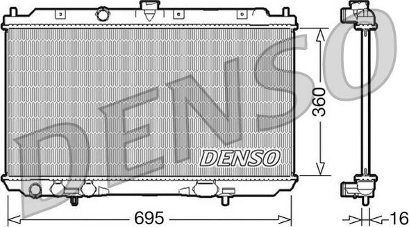 Denso DRM46025 - Radiatore, Raffreddamento motore www.autoricambit.com