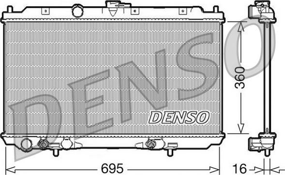 Denso DRM46028 - Radiatore, Raffreddamento motore www.autoricambit.com