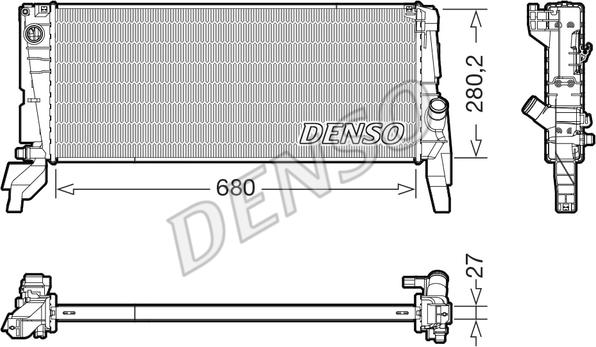 Denso DRM05074 - Radiatore, Raffreddamento motore www.autoricambit.com