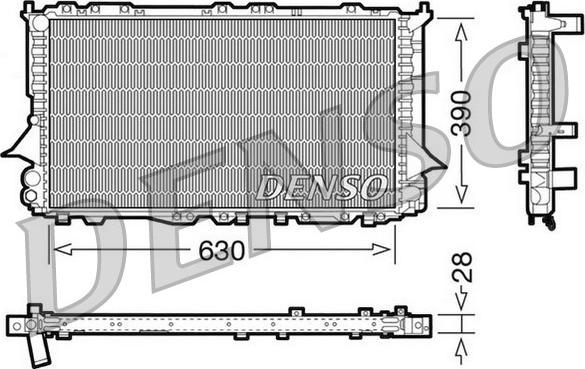 Denso DRM02005 - Radiatore, Raffreddamento motore www.autoricambit.com