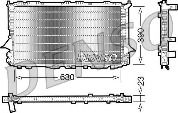Denso DRM02002 - Radiatore, Raffreddamento motore www.autoricambit.com