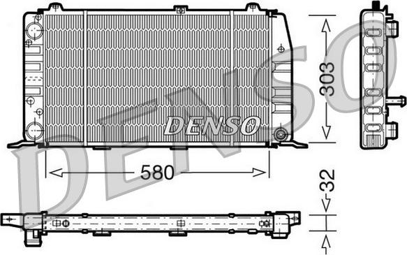 Denso DRM02010 - Radiatore, Raffreddamento motore www.autoricambit.com