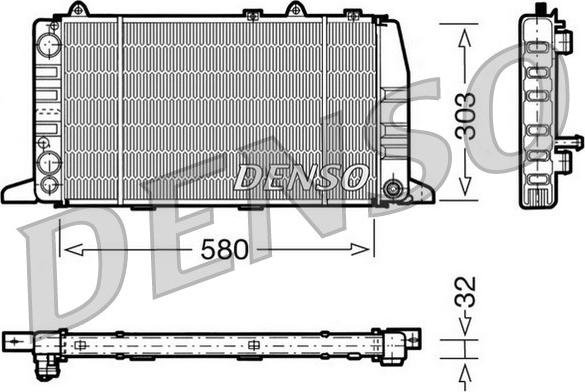 Denso DRM02011 - Radiatore, Raffreddamento motore www.autoricambit.com