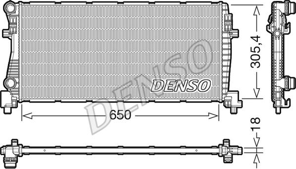 Denso DRM02017 - Radiatore, Raffreddamento motore www.autoricambit.com