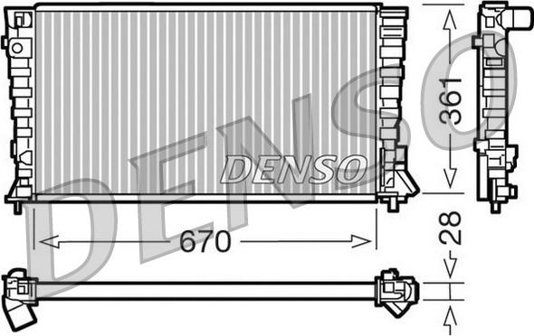 Denso DRM07020 - Radiatore, Raffreddamento motore www.autoricambit.com