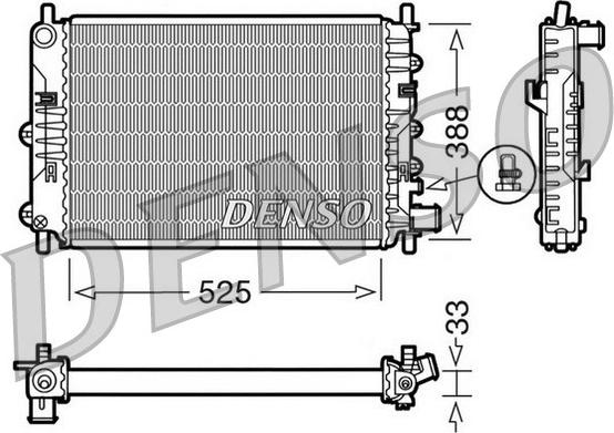 Denso DRM10025 - Radiatore, Raffreddamento motore www.autoricambit.com