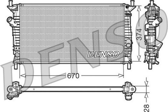 Denso DRM10074 - Radiatore, Raffreddamento motore www.autoricambit.com