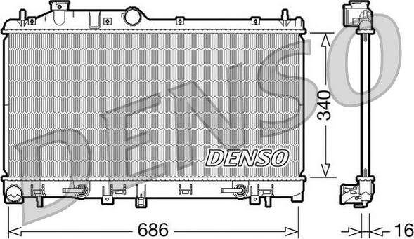 Denso DRM36008 - Radiatore, Raffreddamento motore www.autoricambit.com