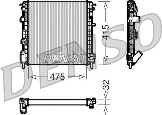 Denso DRM23014 - Radiatore, Raffreddamento motore www.autoricambit.com