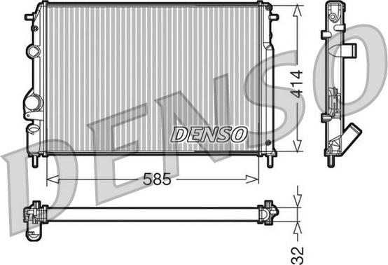 Denso DRM23110 - Radiatore, Raffreddamento motore www.autoricambit.com